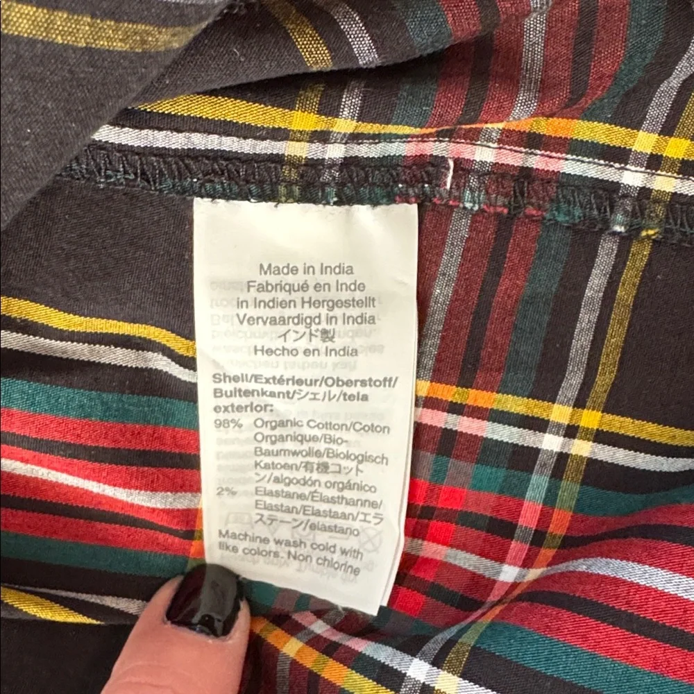 J. Crew Women's Black & Red Multicolor Plaid Blouse NWT ✨. Size: M